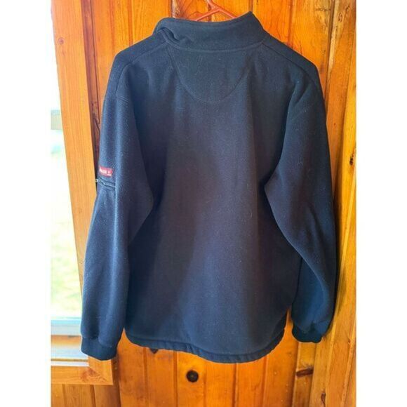 U.S. Polo Assn Quarter Zip Fleece Pullover Navy Blue Embroidered Logo Sweatshirt - Picture 2 of 5